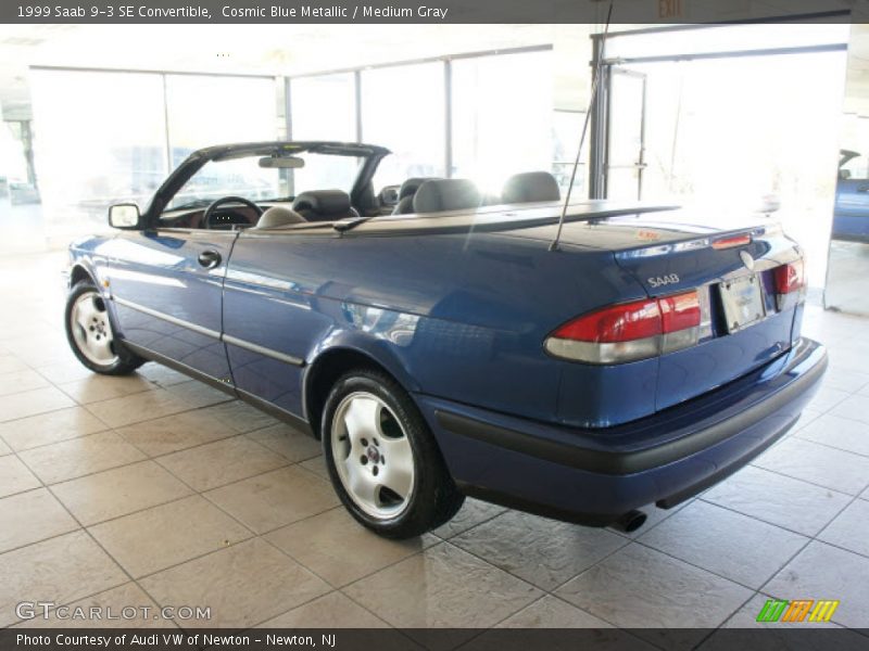 Cosmic Blue Metallic / Medium Gray 1999 Saab 9-3 SE Convertible