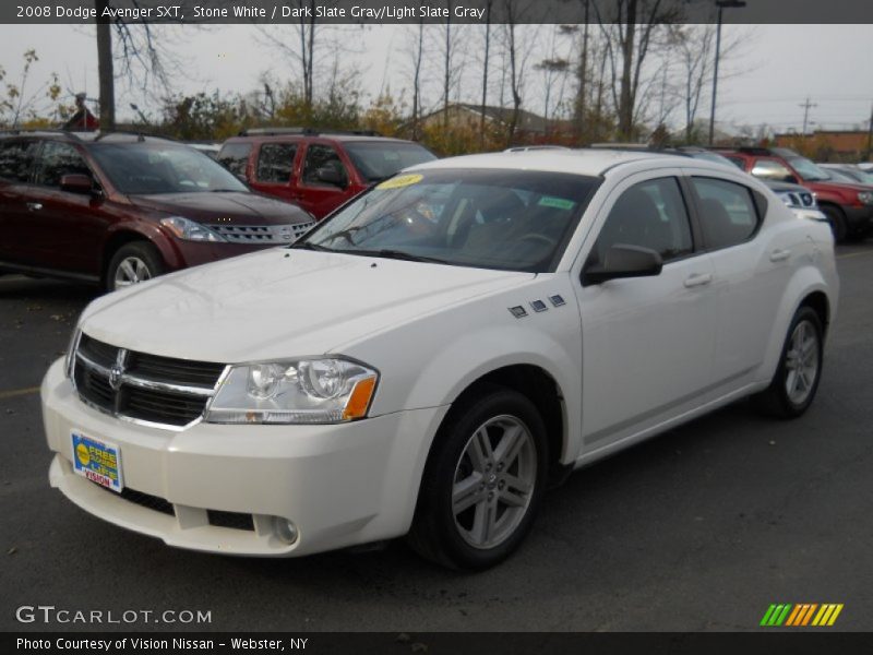 Stone White / Dark Slate Gray/Light Slate Gray 2008 Dodge Avenger SXT