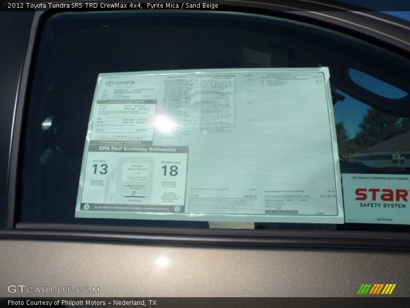 Pyrite Mica / Sand Beige 2012 Toyota Tundra SR5 TRD CrewMax 4x4