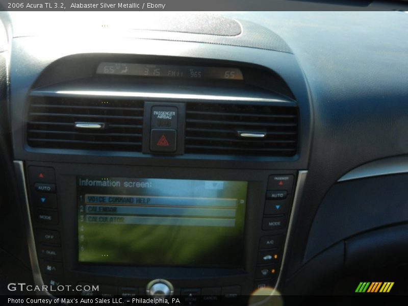 Alabaster Silver Metallic / Ebony 2006 Acura TL 3.2