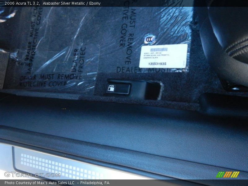 Alabaster Silver Metallic / Ebony 2006 Acura TL 3.2