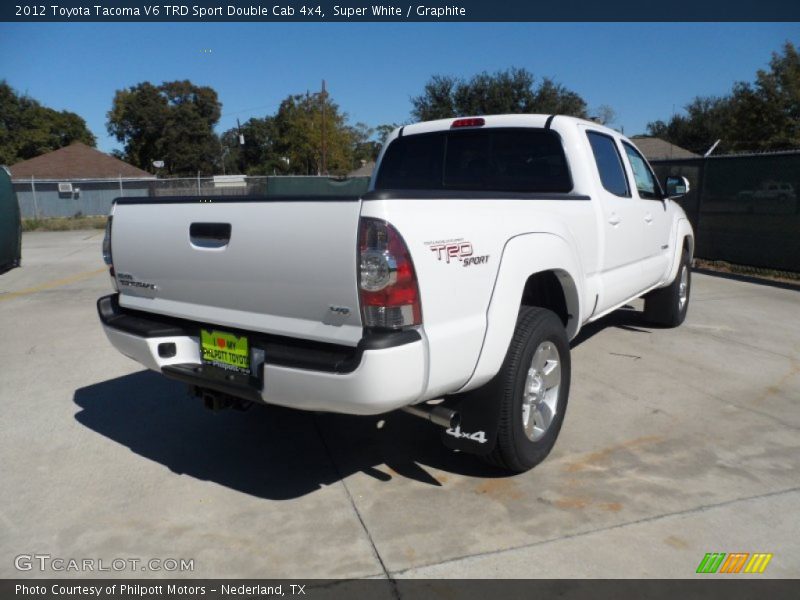 Super White / Graphite 2012 Toyota Tacoma V6 TRD Sport Double Cab 4x4
