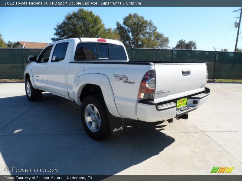 Super White / Graphite 2012 Toyota Tacoma V6 TRD Sport Double Cab 4x4