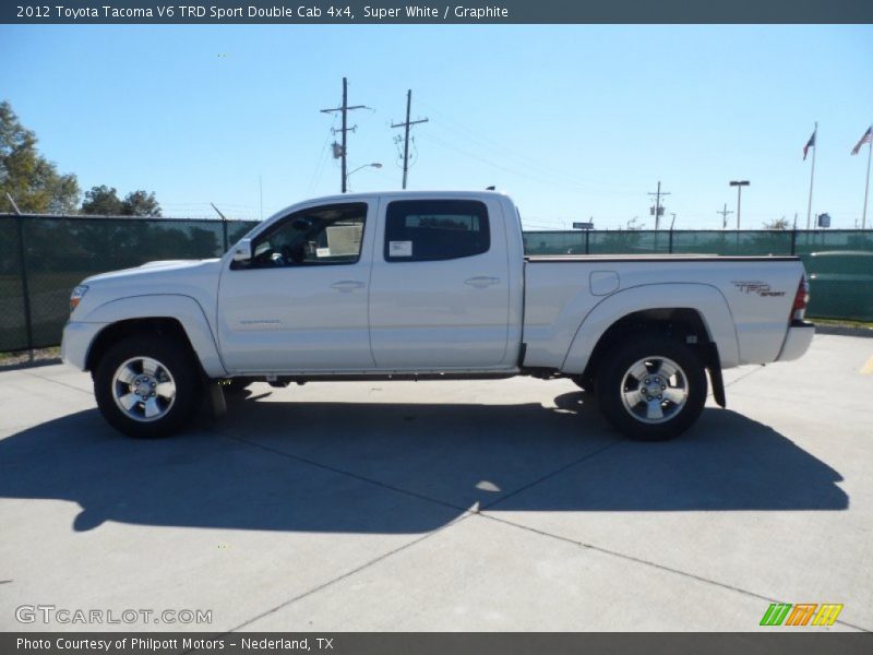 Super White / Graphite 2012 Toyota Tacoma V6 TRD Sport Double Cab 4x4