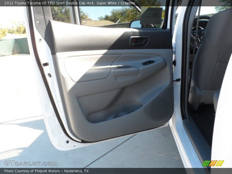 Super White / Graphite 2012 Toyota Tacoma V6 TRD Sport Double Cab 4x4