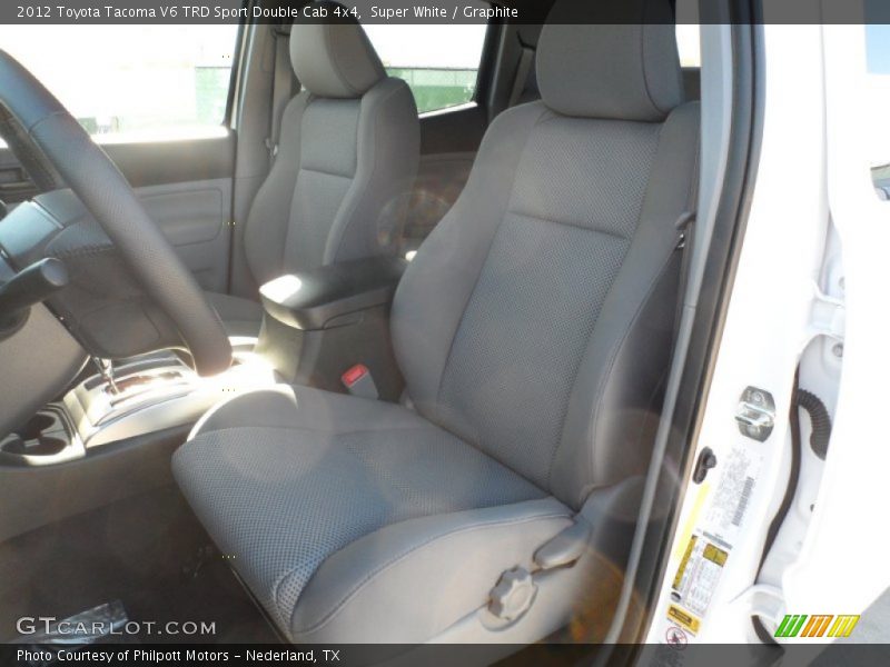 Super White / Graphite 2012 Toyota Tacoma V6 TRD Sport Double Cab 4x4