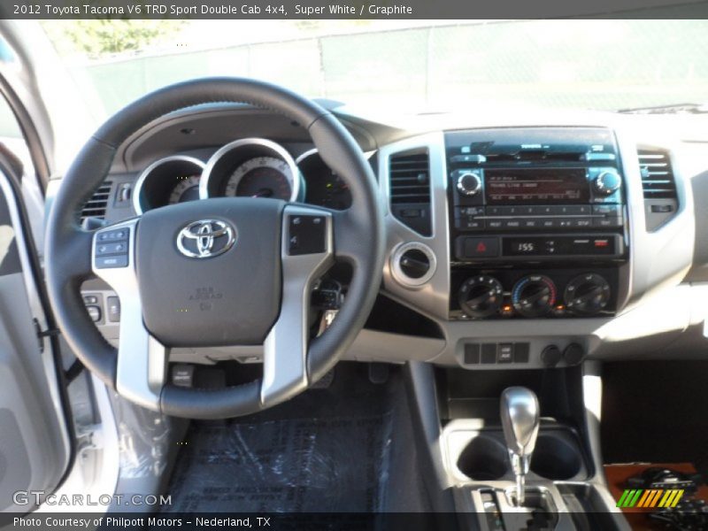 Super White / Graphite 2012 Toyota Tacoma V6 TRD Sport Double Cab 4x4
