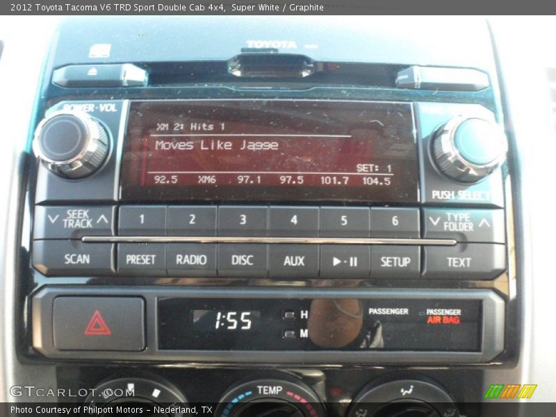 Super White / Graphite 2012 Toyota Tacoma V6 TRD Sport Double Cab 4x4