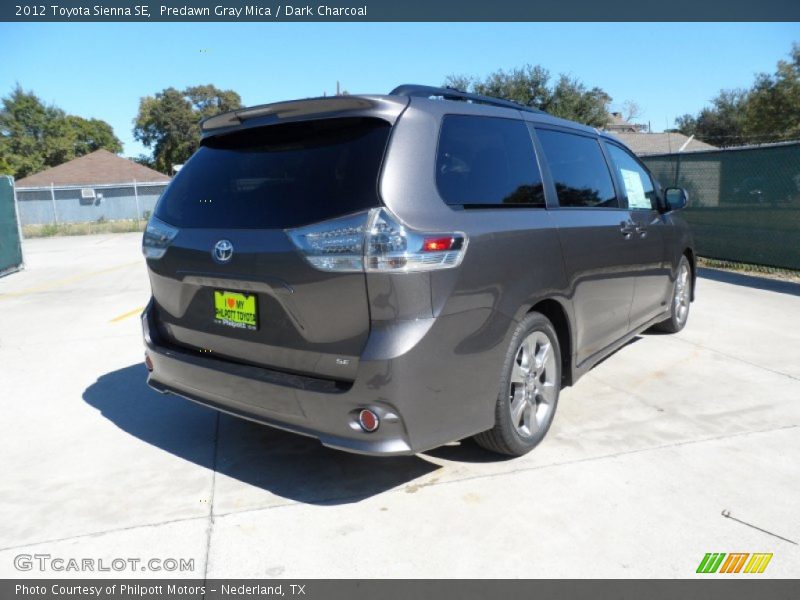 Predawn Gray Mica / Dark Charcoal 2012 Toyota Sienna SE