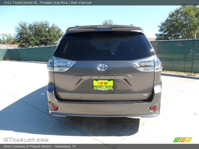 Predawn Gray Mica / Dark Charcoal 2012 Toyota Sienna SE