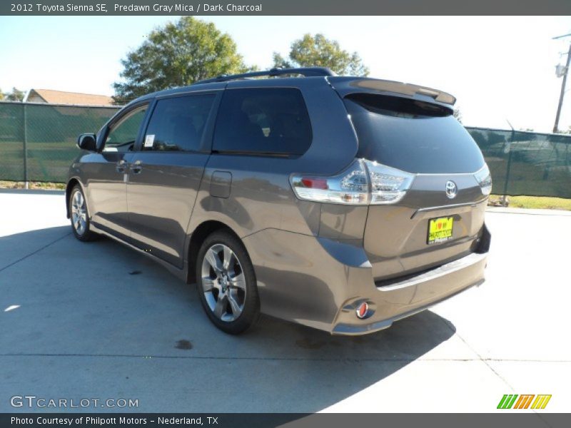 Predawn Gray Mica / Dark Charcoal 2012 Toyota Sienna SE
