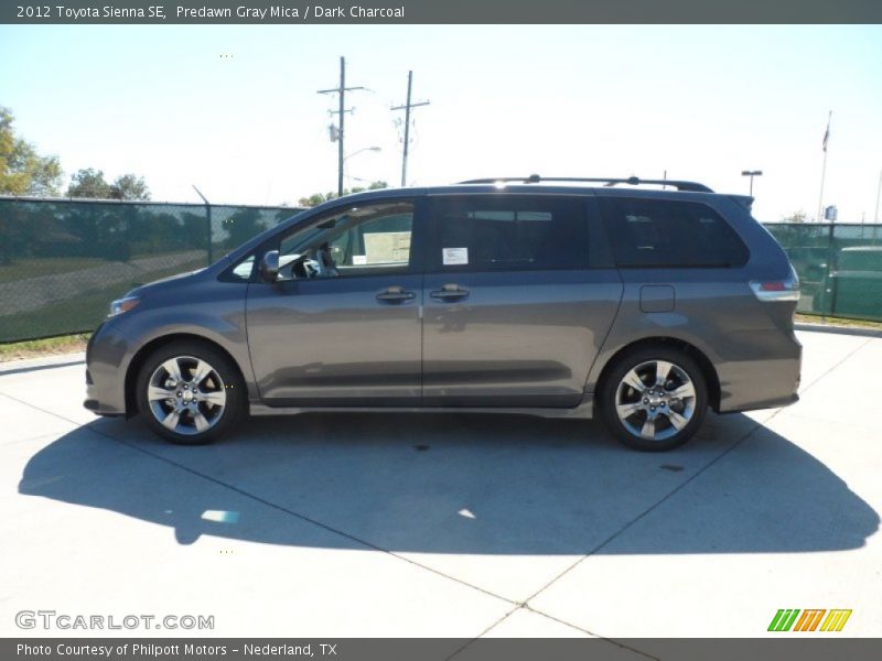 Predawn Gray Mica / Dark Charcoal 2012 Toyota Sienna SE