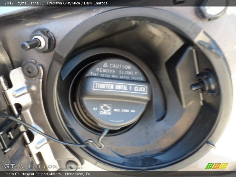 Predawn Gray Mica / Dark Charcoal 2012 Toyota Sienna SE