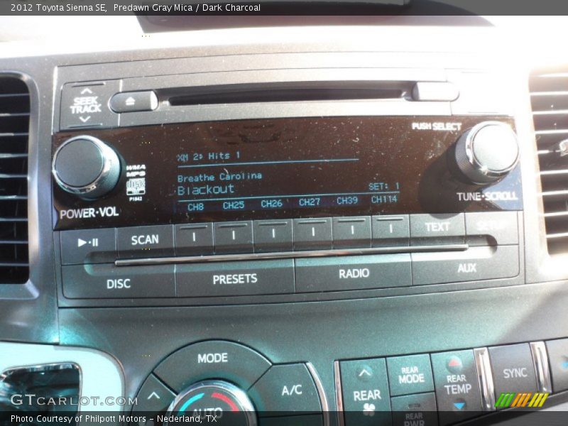Predawn Gray Mica / Dark Charcoal 2012 Toyota Sienna SE