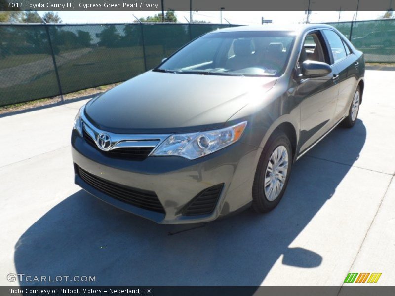 Cypress Green Pearl / Ivory 2012 Toyota Camry LE