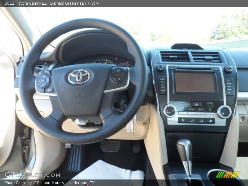 Cypress Green Pearl / Ivory 2012 Toyota Camry LE