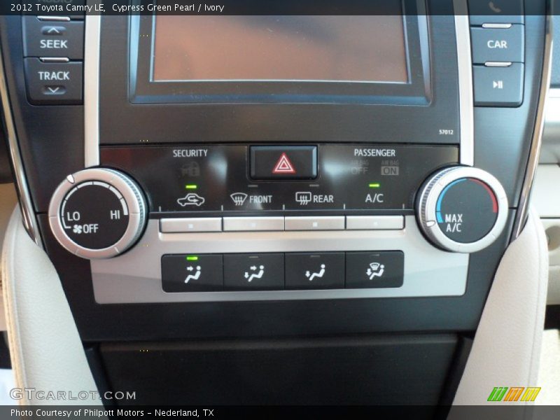 Cypress Green Pearl / Ivory 2012 Toyota Camry LE
