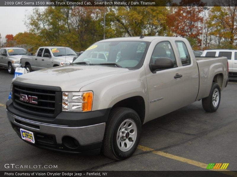 Silver Birch Metallic / Dark Titanium 2009 GMC Sierra 1500 Work Truck Extended Cab