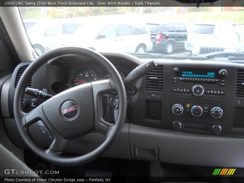 Silver Birch Metallic / Dark Titanium 2009 GMC Sierra 1500 Work Truck Extended Cab
