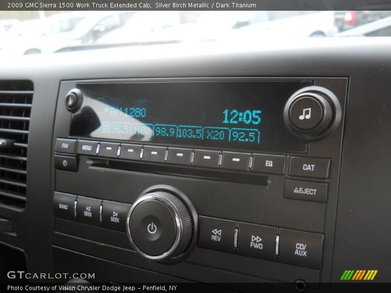 Silver Birch Metallic / Dark Titanium 2009 GMC Sierra 1500 Work Truck Extended Cab