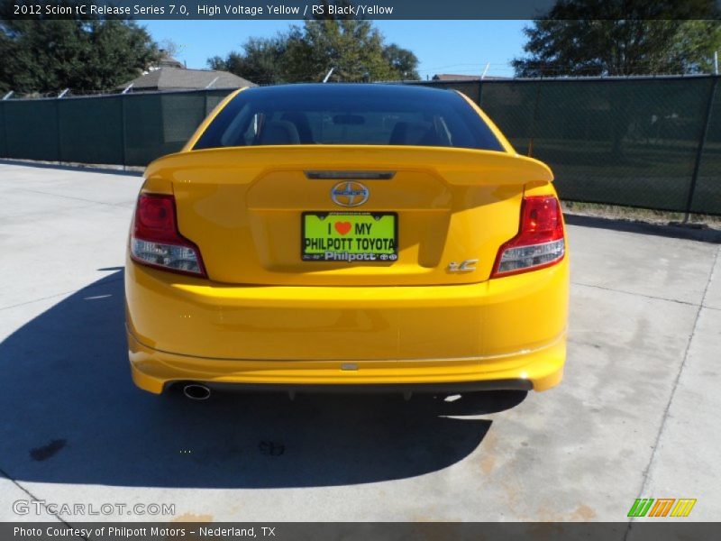 High Voltage Yellow / RS Black/Yellow 2012 Scion tC Release Series 7.0