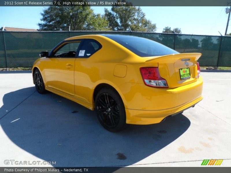 High Voltage Yellow / RS Black/Yellow 2012 Scion tC Release Series 7.0