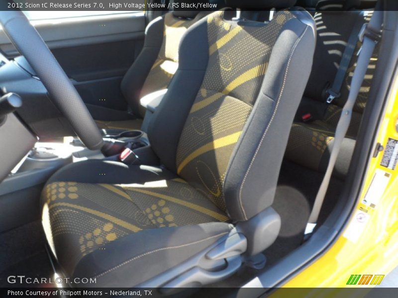  2012 tC Release Series 7.0 RS Black/Yellow Interior