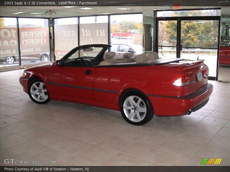 Laser Red / Parchment 2003 Saab 9-3 SE Convertible