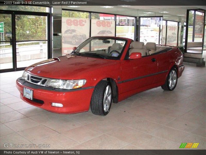 Laser Red / Parchment 2003 Saab 9-3 SE Convertible