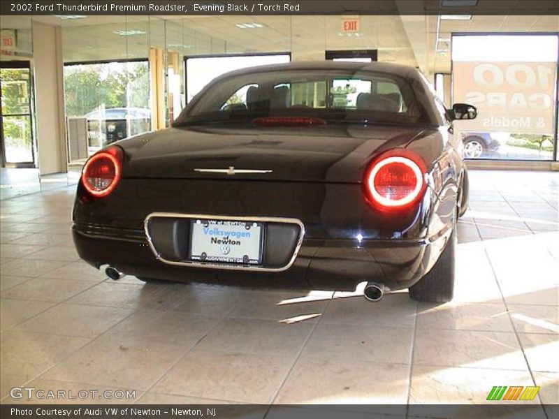 Evening Black / Torch Red 2002 Ford Thunderbird Premium Roadster