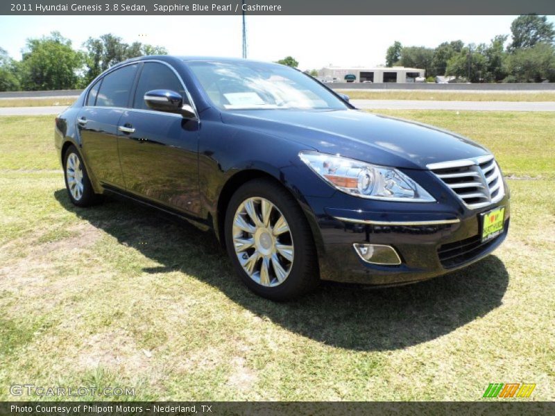 Sapphire Blue Pearl / Cashmere 2011 Hyundai Genesis 3.8 Sedan