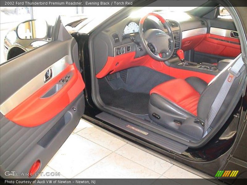 Evening Black / Torch Red 2002 Ford Thunderbird Premium Roadster