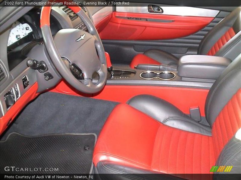Evening Black / Torch Red 2002 Ford Thunderbird Premium Roadster