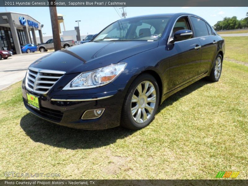 Sapphire Blue Pearl / Cashmere 2011 Hyundai Genesis 3.8 Sedan