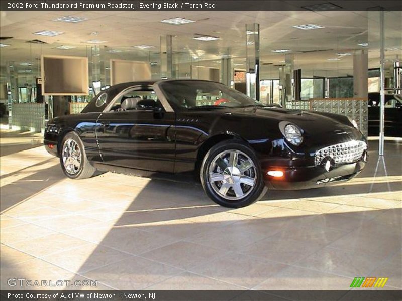 Evening Black / Torch Red 2002 Ford Thunderbird Premium Roadster