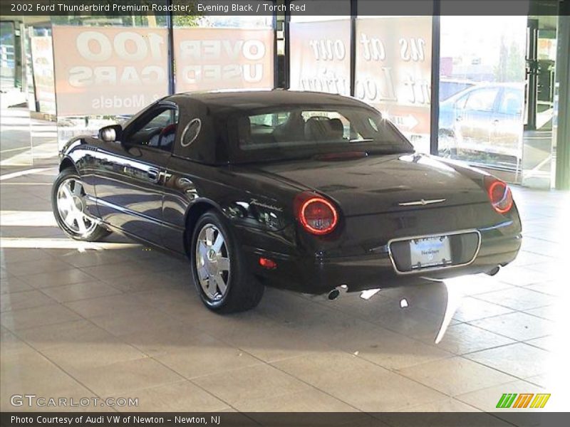 Evening Black / Torch Red 2002 Ford Thunderbird Premium Roadster