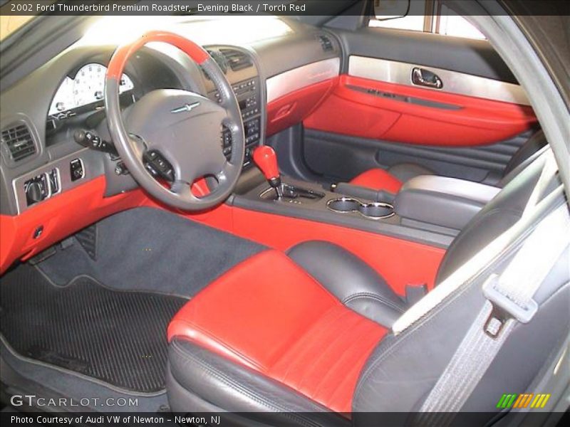 Evening Black / Torch Red 2002 Ford Thunderbird Premium Roadster