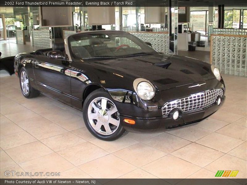 Evening Black / Torch Red 2002 Ford Thunderbird Premium Roadster