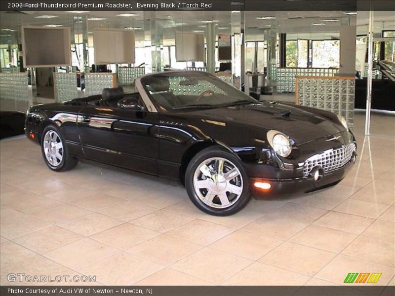 Evening Black / Torch Red 2002 Ford Thunderbird Premium Roadster