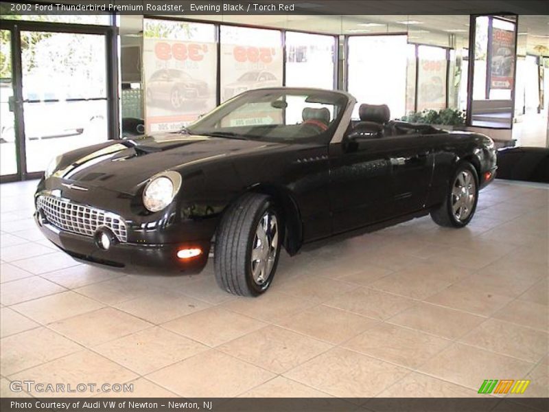 Evening Black / Torch Red 2002 Ford Thunderbird Premium Roadster