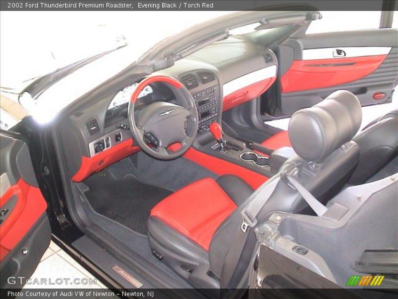 Evening Black / Torch Red 2002 Ford Thunderbird Premium Roadster