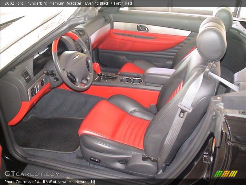 Evening Black / Torch Red 2002 Ford Thunderbird Premium Roadster