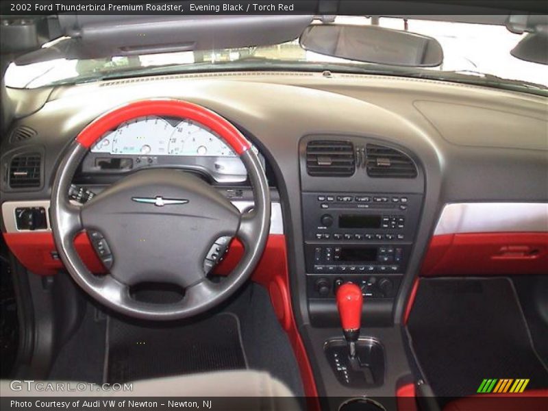 Evening Black / Torch Red 2002 Ford Thunderbird Premium Roadster