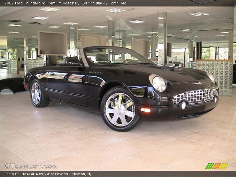 Evening Black / Torch Red 2002 Ford Thunderbird Premium Roadster