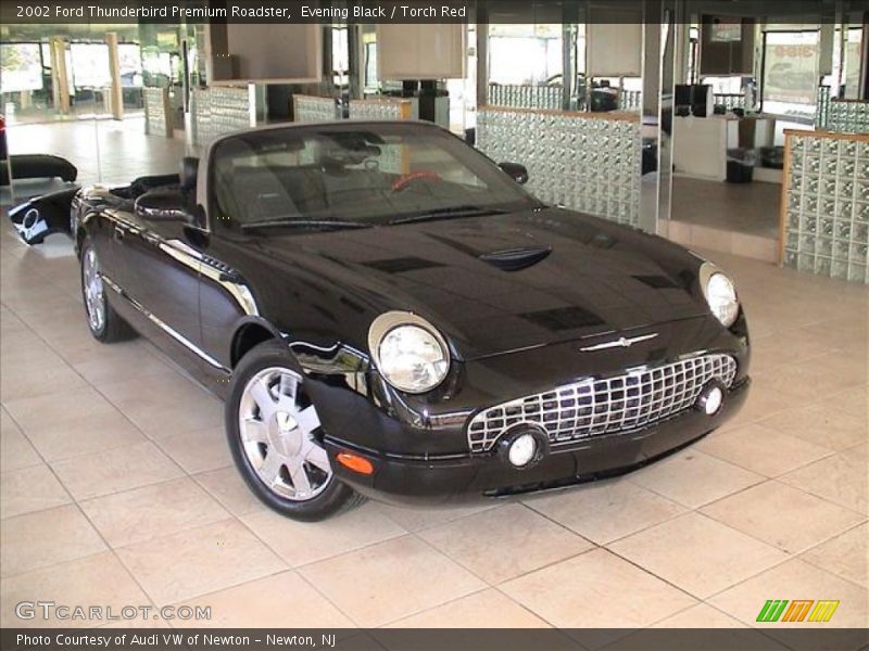 Evening Black / Torch Red 2002 Ford Thunderbird Premium Roadster