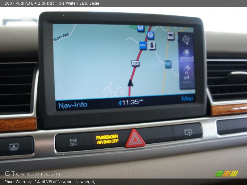 Navigation of 2007 A8 L 4.2 quattro