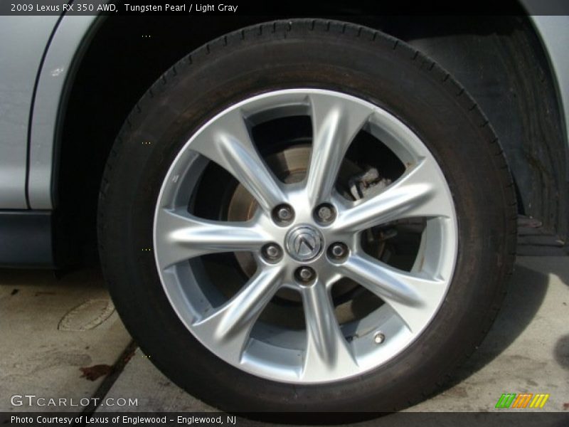 Tungsten Pearl / Light Gray 2009 Lexus RX 350 AWD