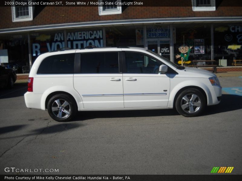 Stone White / Medium Slate Gray/Light Shale 2009 Dodge Grand Caravan SXT