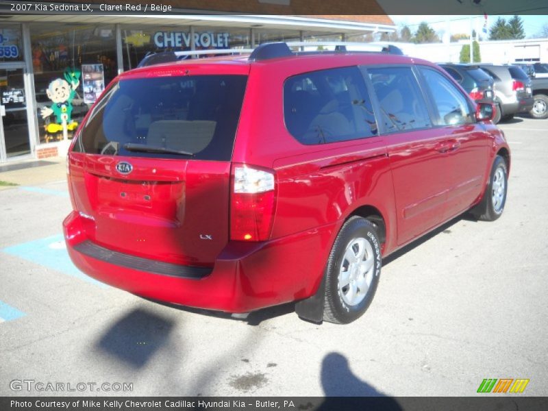 Claret Red / Beige 2007 Kia Sedona LX