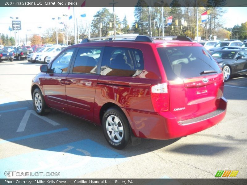 Claret Red / Beige 2007 Kia Sedona LX